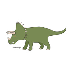 Fototapeta premium Ancient dinosaur vector icon.Color vector icon isolated on white background ancient dinosaur.