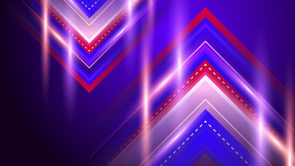 Fototapeta premium Modern abstract high-speed light effect. Technology futuristic dynamic motion on blue background. Movement pattern for banner or poster design background concept.