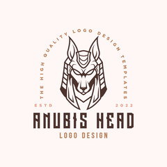 anubis head logo template. anubis character vector logo.