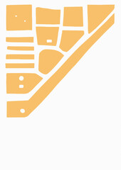 Abstract background. Orange blocks stacked on top of each other. Vector illustration. Template for business card or poster.