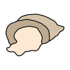 Bag of flour vector icon.Color vector icon isolated on white background bag of flour.
