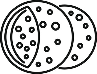 Vegan falafel icon outline vector. Pita cooking. Celebration nutrition