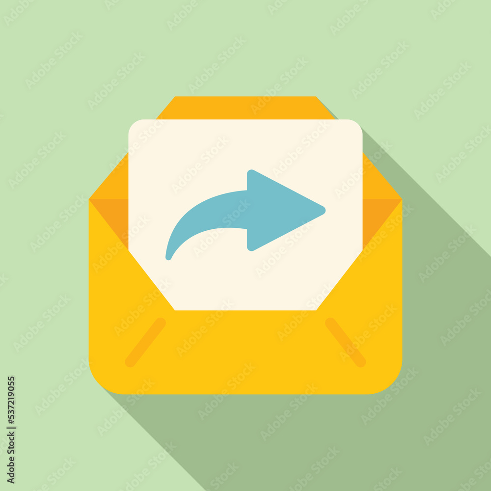 Poster Mail report icon flat vector. Analysis chart. Document data