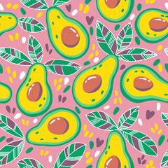 Bright avocado pattern.