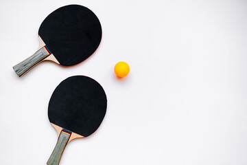 Pin-pong rubbers and a ball