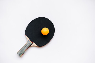 Pin-pong rubbers and a ball