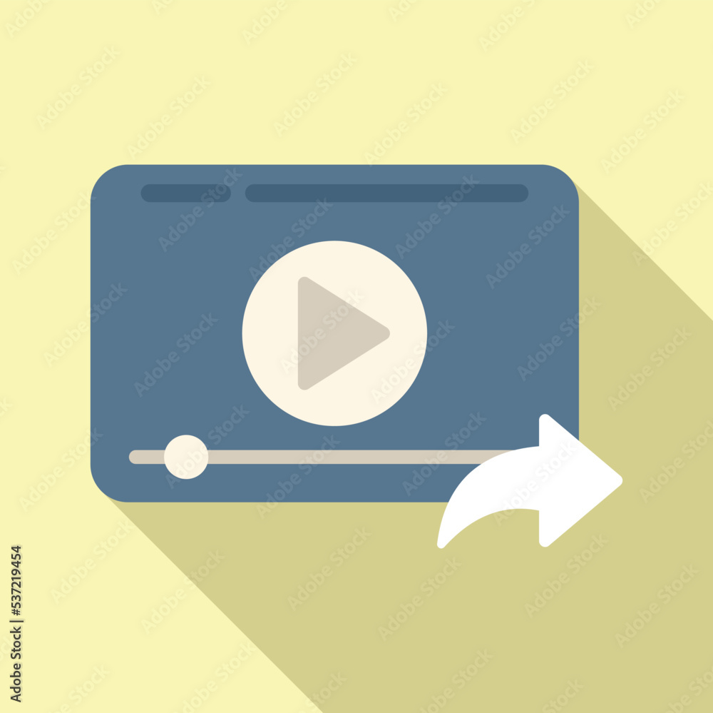Poster video player icon flat vector. chart graphic. data document