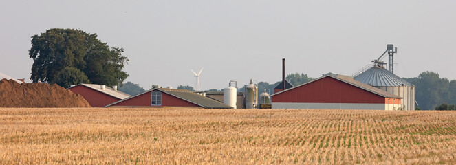 Danish farm building, agriculture farming
