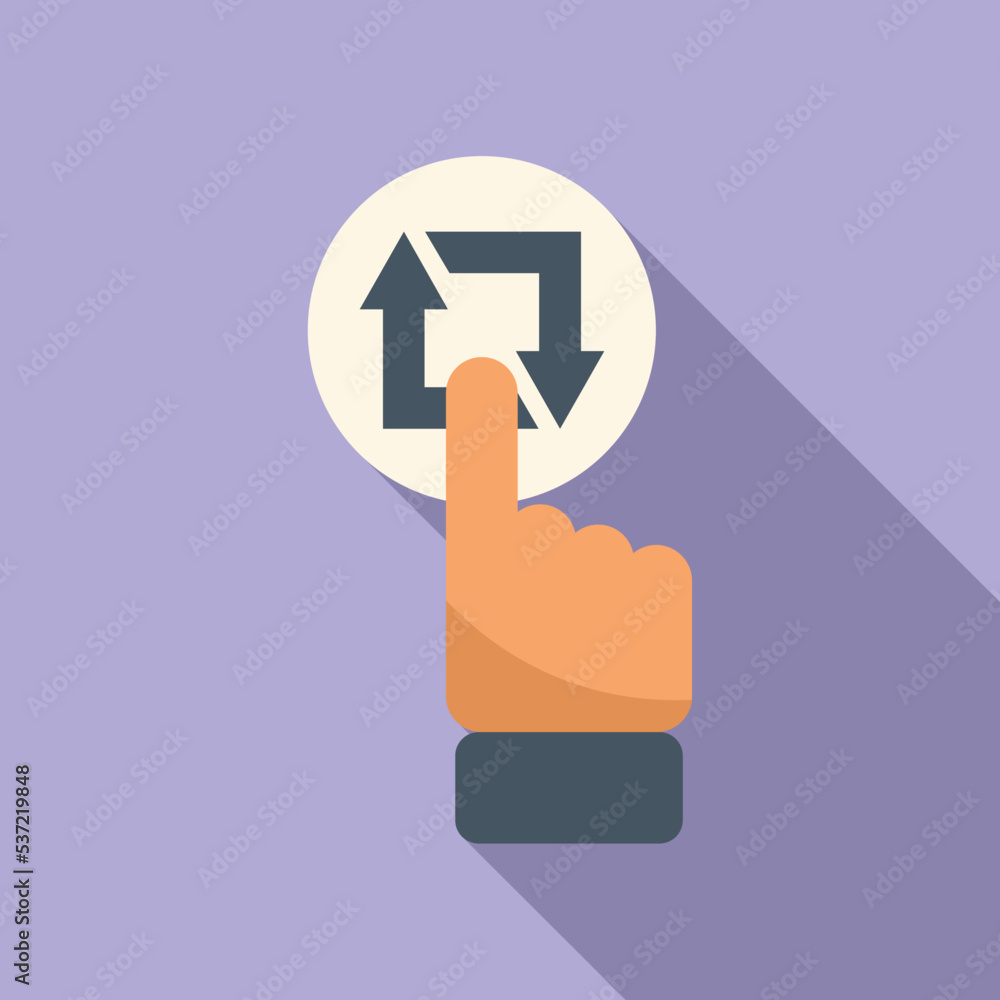 Poster button repost icon flat vector. repost chart. document data