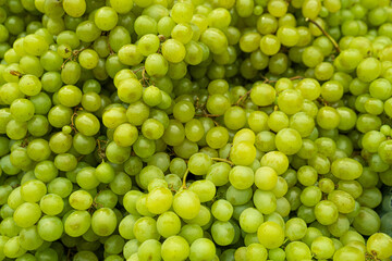 Green Grape Texture Background, Grapes Pattern with Copy Space