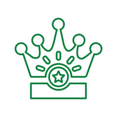 Crown, achievement, king line icon. Outline vector.