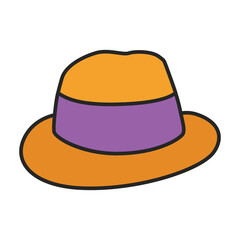 Summer hat vector icon.Color vector icon isolated on white background summer hat.