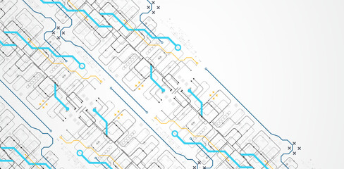 Abstract horizontal technology background. Communication concept, futuristic digital innovation background. Vector illustration