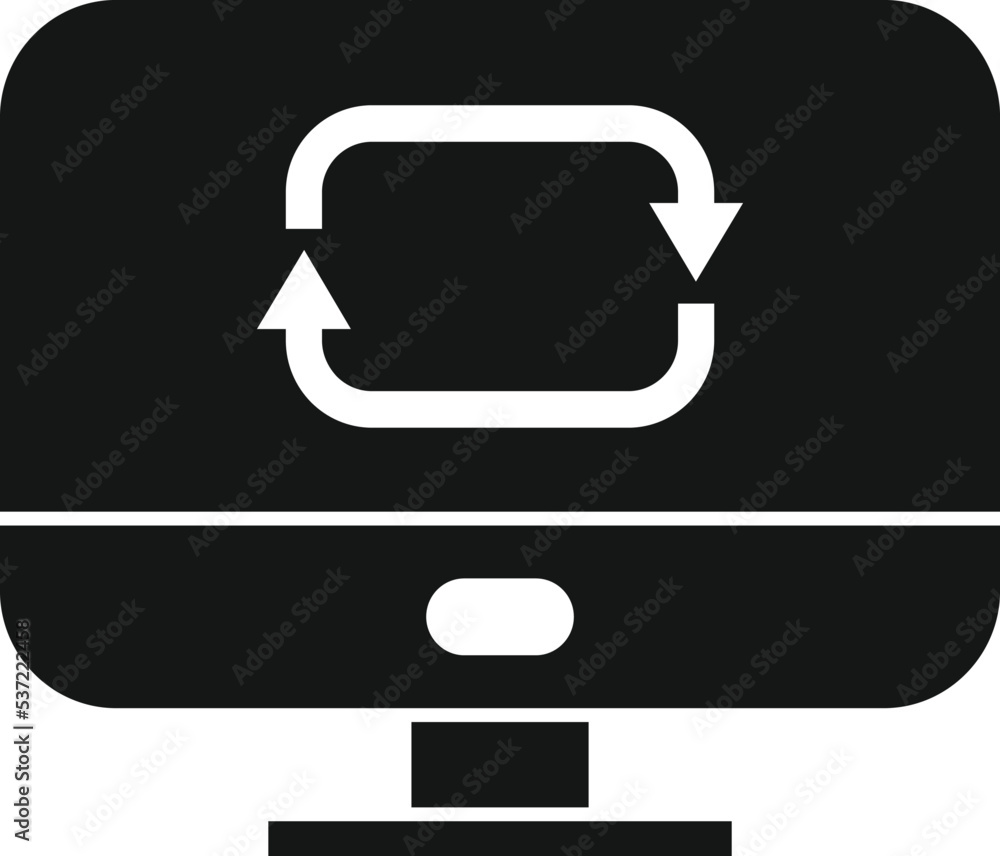 Poster repost computer icon simple vector. report chart. data document