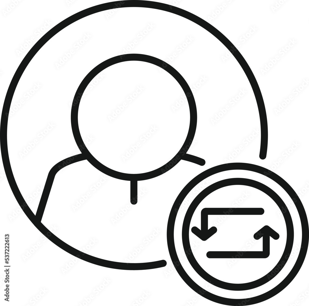 Poster avatar repost icon outline vector. report chart. modern mark
