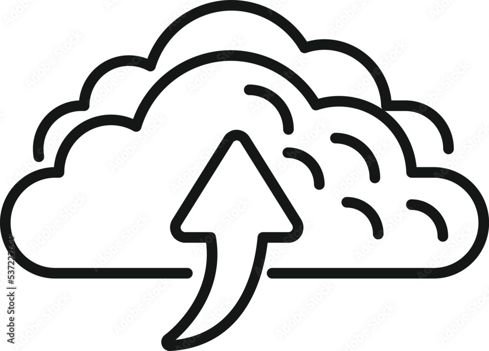 Poster cloud repost icon outline vector. report chart. data document