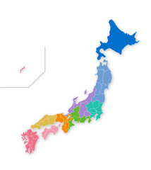 Japan's colorful map PNG