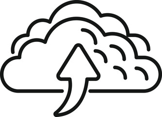 Cloud repost icon outline vector. Report chart. Data document