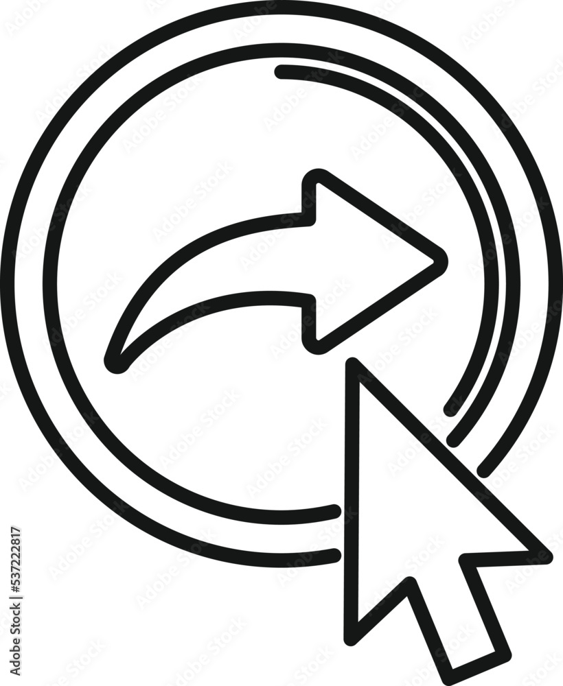 Poster repost icon outline vector. graphic chart. check graph