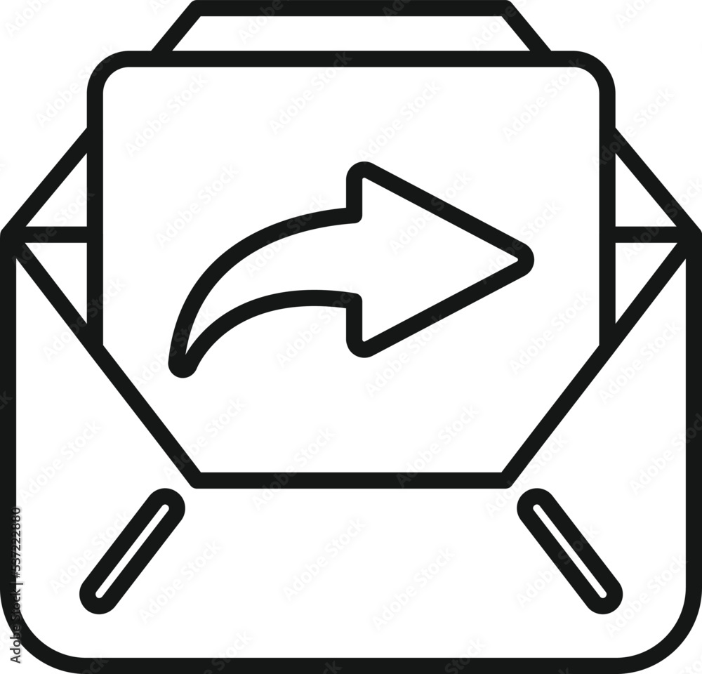 Poster mail report icon outline vector. analysis chart. document data