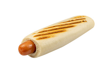 Hotdog Isolated, Sausage Inside a Grilled Bun, Hot Dog
