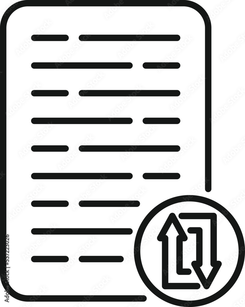 Poster document repost icon outline vector. report data. check market