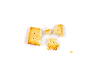 Crackers or biscuits. Cookies isolated