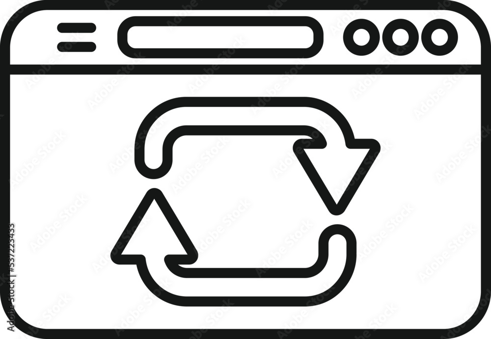 Poster repost web page icon outline vector. repost chart. data document