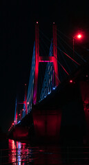 Bridge Lit at Night