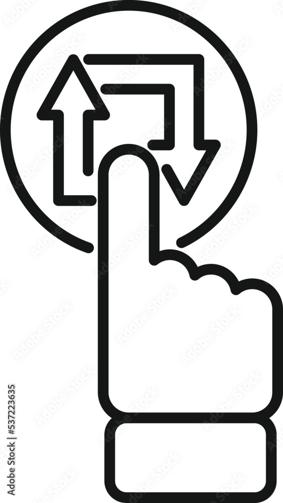 Poster button repost icon outline vector. repost chart. document data