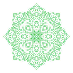 Mandala circle. Yoga and meditation symbol. Oriental practice sign