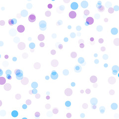 Blue and purple bokeh on white background