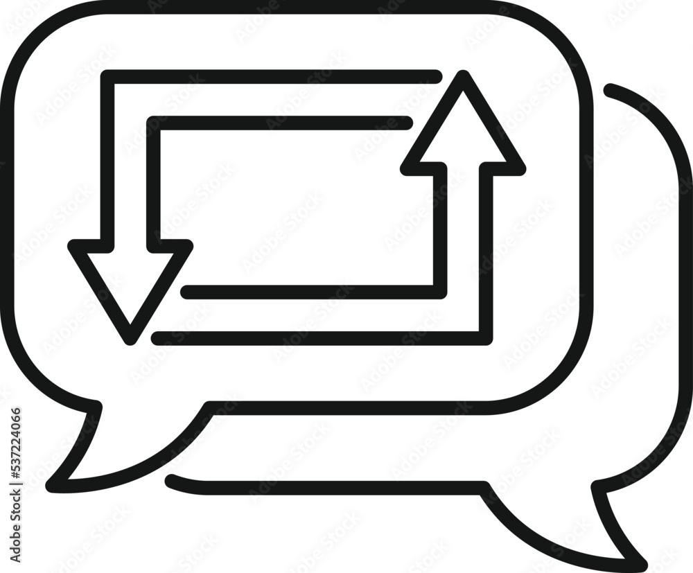 Poster repost market icon outline vector. chart data. list computer