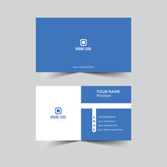 Professional blue color business card template