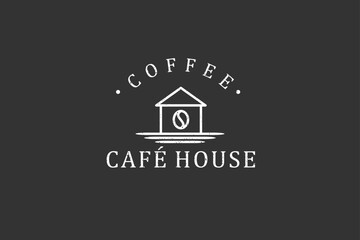 Coffee cafe logo design seed bean classic minimalist icon symbol bar restaurant