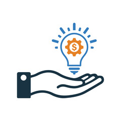 Idea, innovation, bulb icon. Simple vector design.