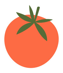 Red tomato icon. Sweet fresh organic pomodoro
