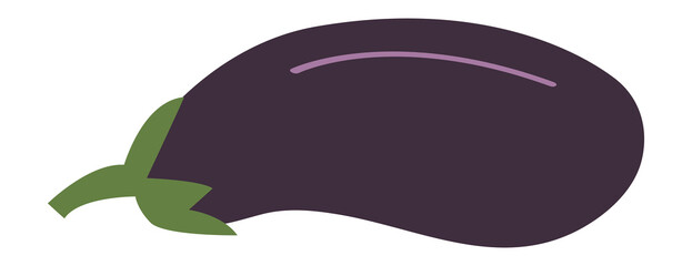 Eggplant icon. Purple vegetable. Autumn harvest symbol