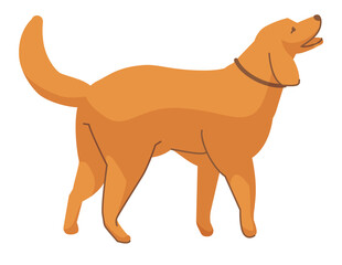 Dog icon. Standing animal barking. Friendly pet