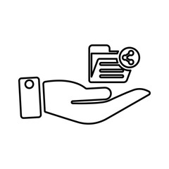 Share, document, file line icon. Outline vector.