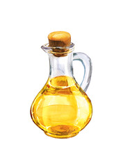 Oil  glass bottle illustration