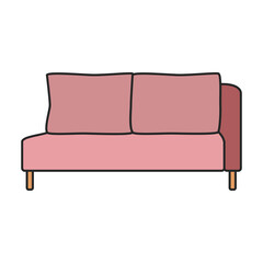 Sofa vector icon.Color vector icon isolated on white background sofa .