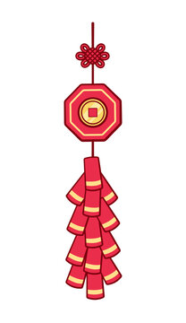 red chinese new year ornament clip art preview