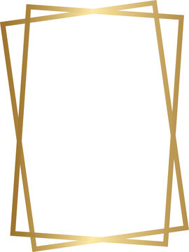 Golden Frame .  Boho illustration for decoration, frame, backdrop, wallpaper, wedding card. Png