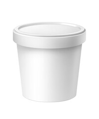 White paper cup, isolated on white background, realism, photo realistic