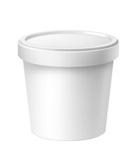 White paper cup, isolated on white background, realism, photo realistic