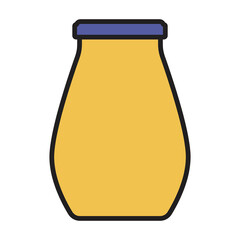 Ketchup vector icon.Color vector icon isolated on white background ketchup.