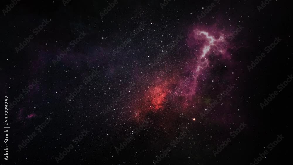 Canvas Prints exploration fly to star field and nebula.