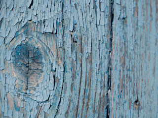 Abstract art background: blue wooden board made of painted wood