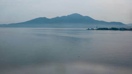 beautiful view from the top of a building in Manado city